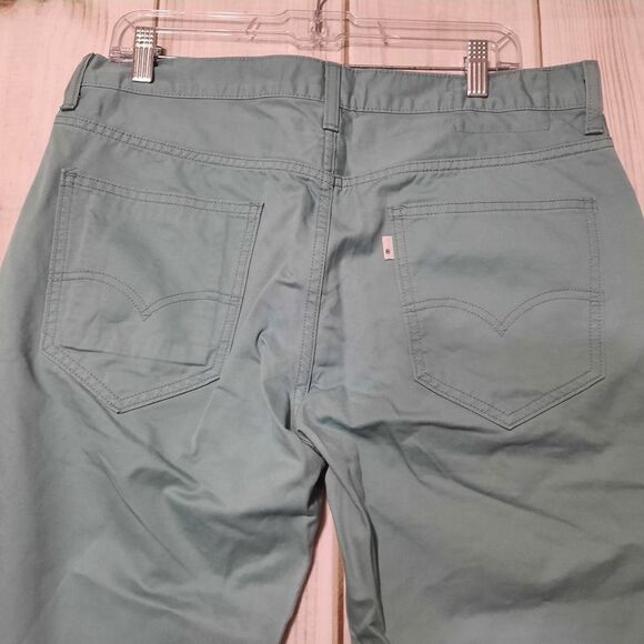 Levi's‎ Jeans Men's 34 32 Aqua Green Fly Zip Slash Pocket Straight Leg - Picture 4 of 8